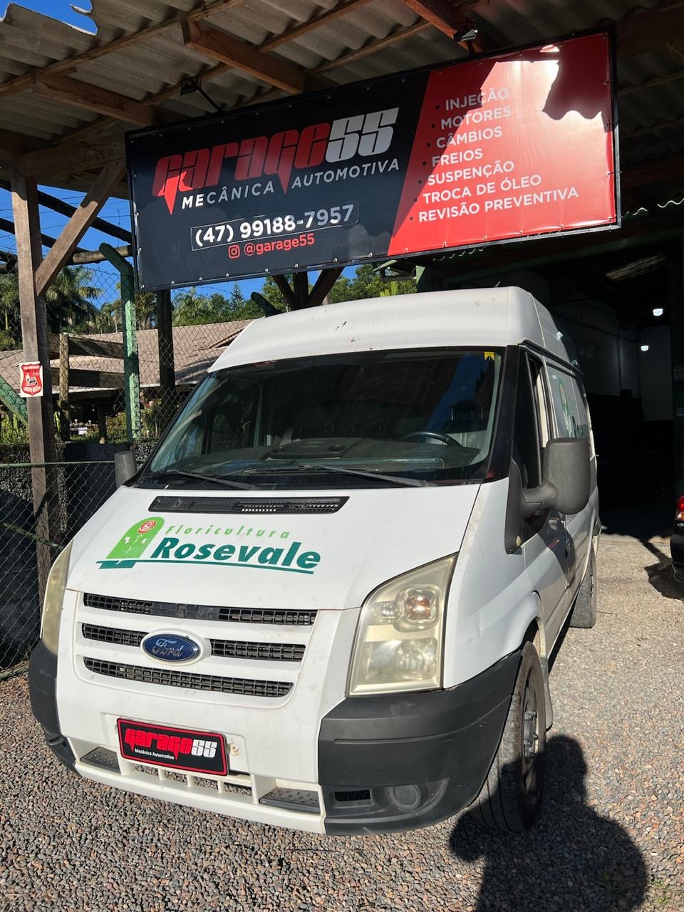 Fachada da Garage55 Mecânica Automotiva em Indaial SC